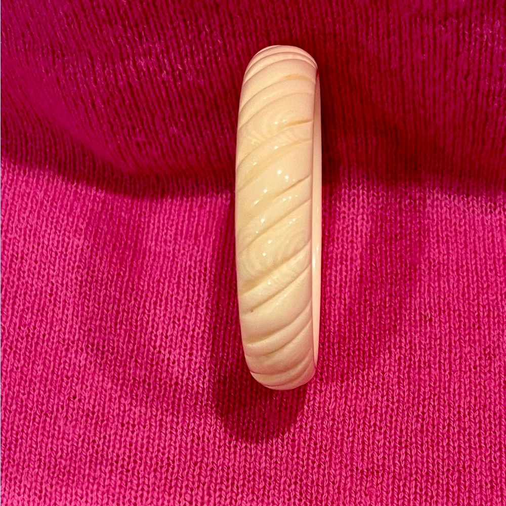 Faux Ivory Bangle Bracelet - Picture 9 of 16